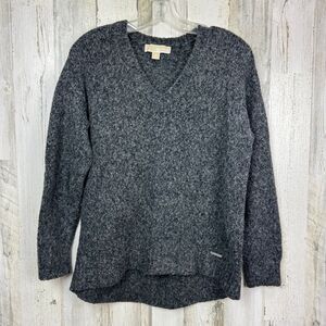 Michael Michael Kors wool blend vneck Sweater womens size small marled gray